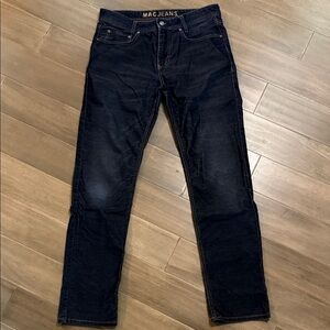 Mac Jeans Navy Vintage Wash Arne Pipe Corduroy Pants SZ 34